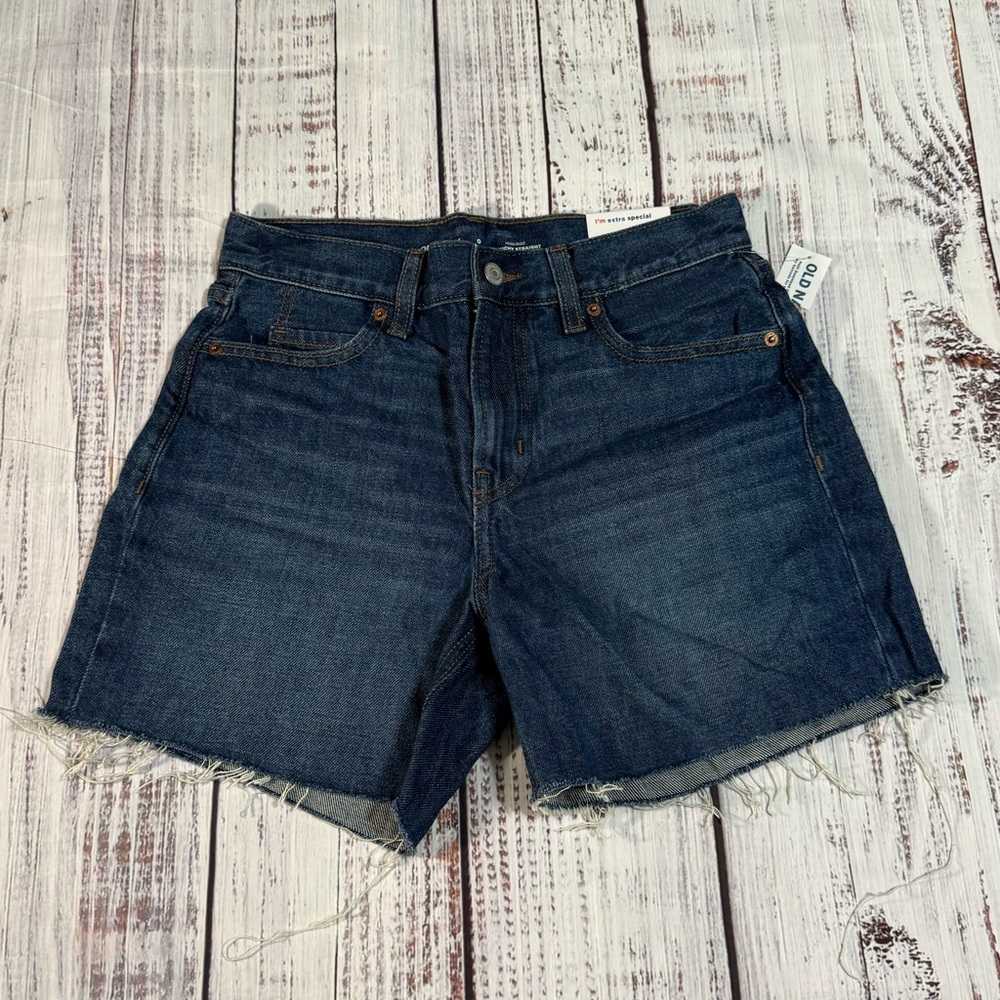 Nwt Old Navy High Rise Slouchy Straight Denim Shorts